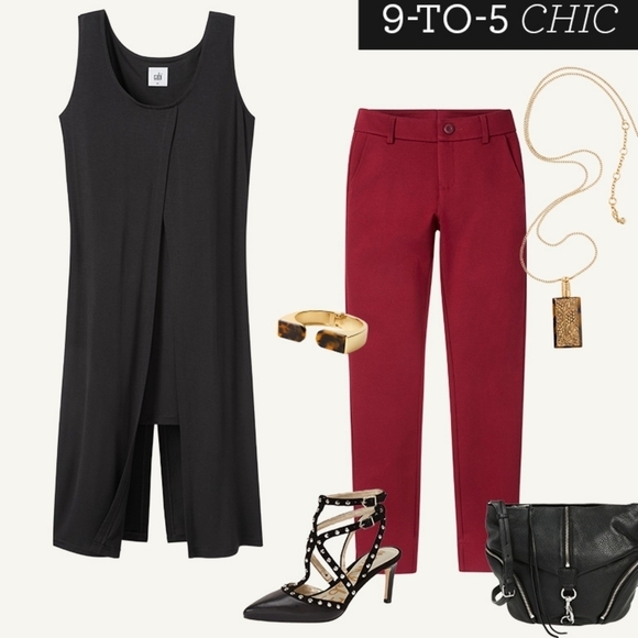 Cabi 3243 Beyond Tee Black Layered Sleeveless Tunic Lagenlook Convertible - Picture 3 of 9